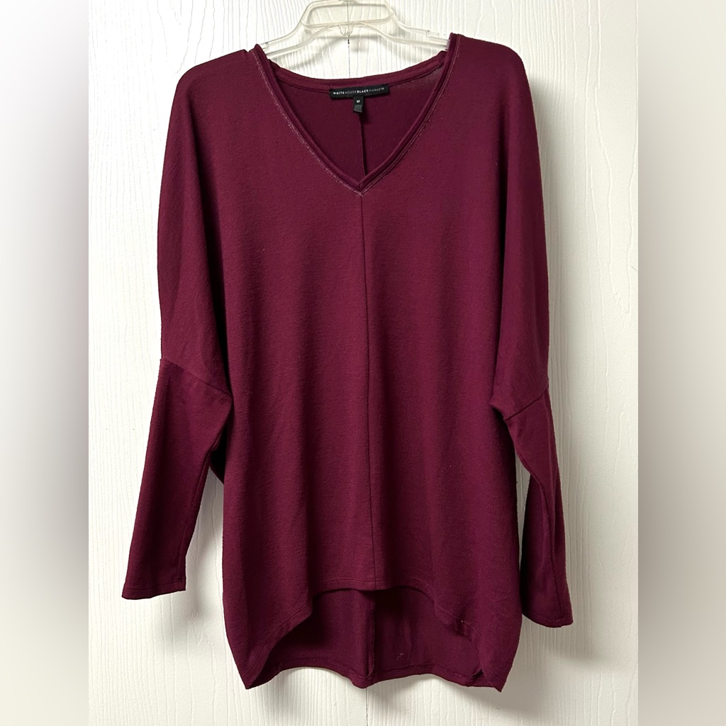 White House Black Market Deep Burgundy Tunic